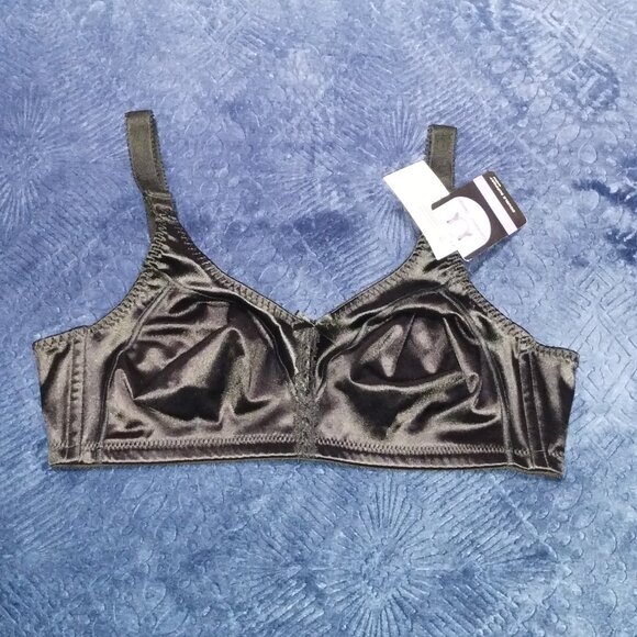 Comfort-U Bali Double Support Black Bra Size 38C. Retail $36.00. NWT. - Picture 1 of 7